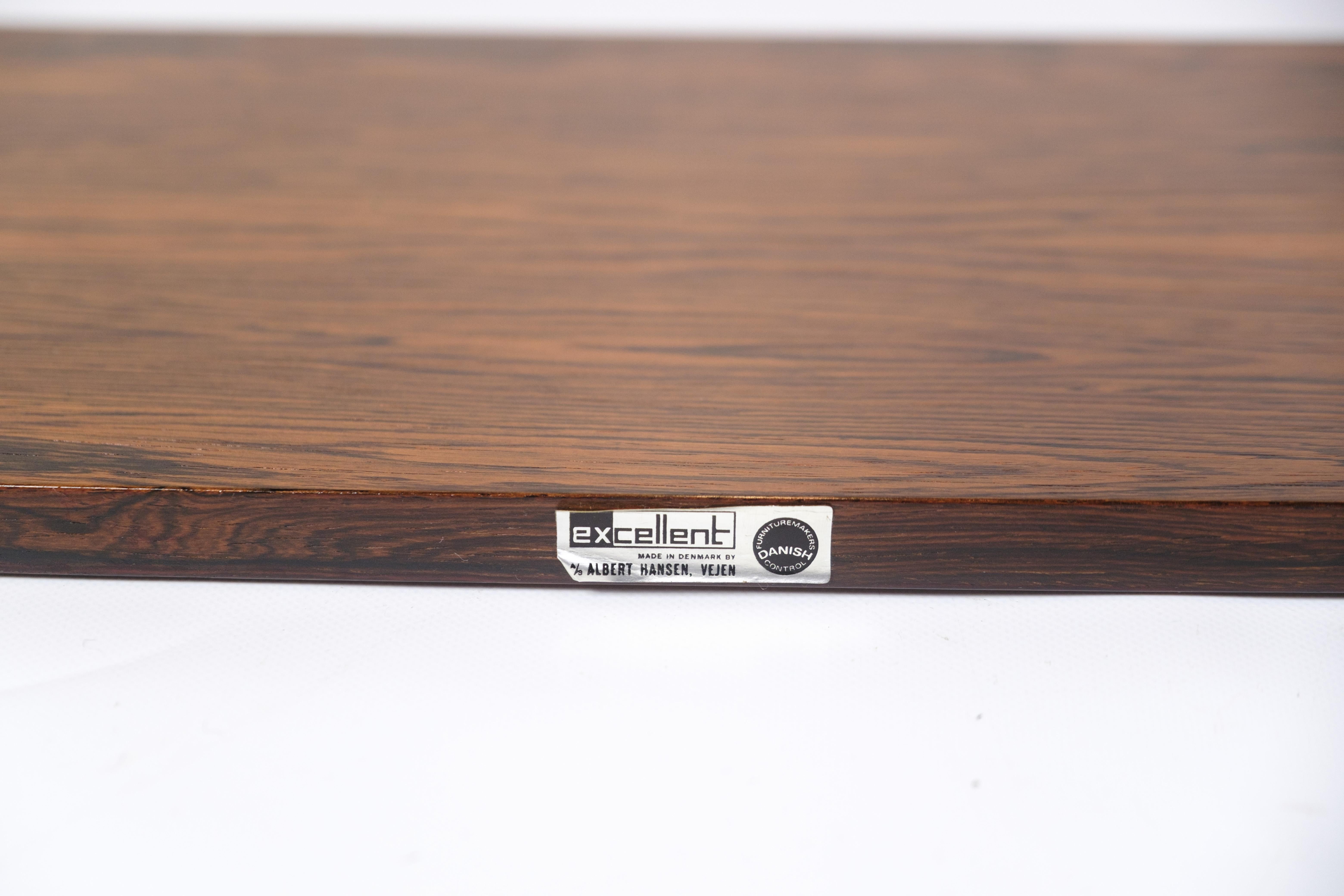Danish Shelf With Suspension Model Excellent  In Rosewood By Albert Hansen From 1960s For Sale