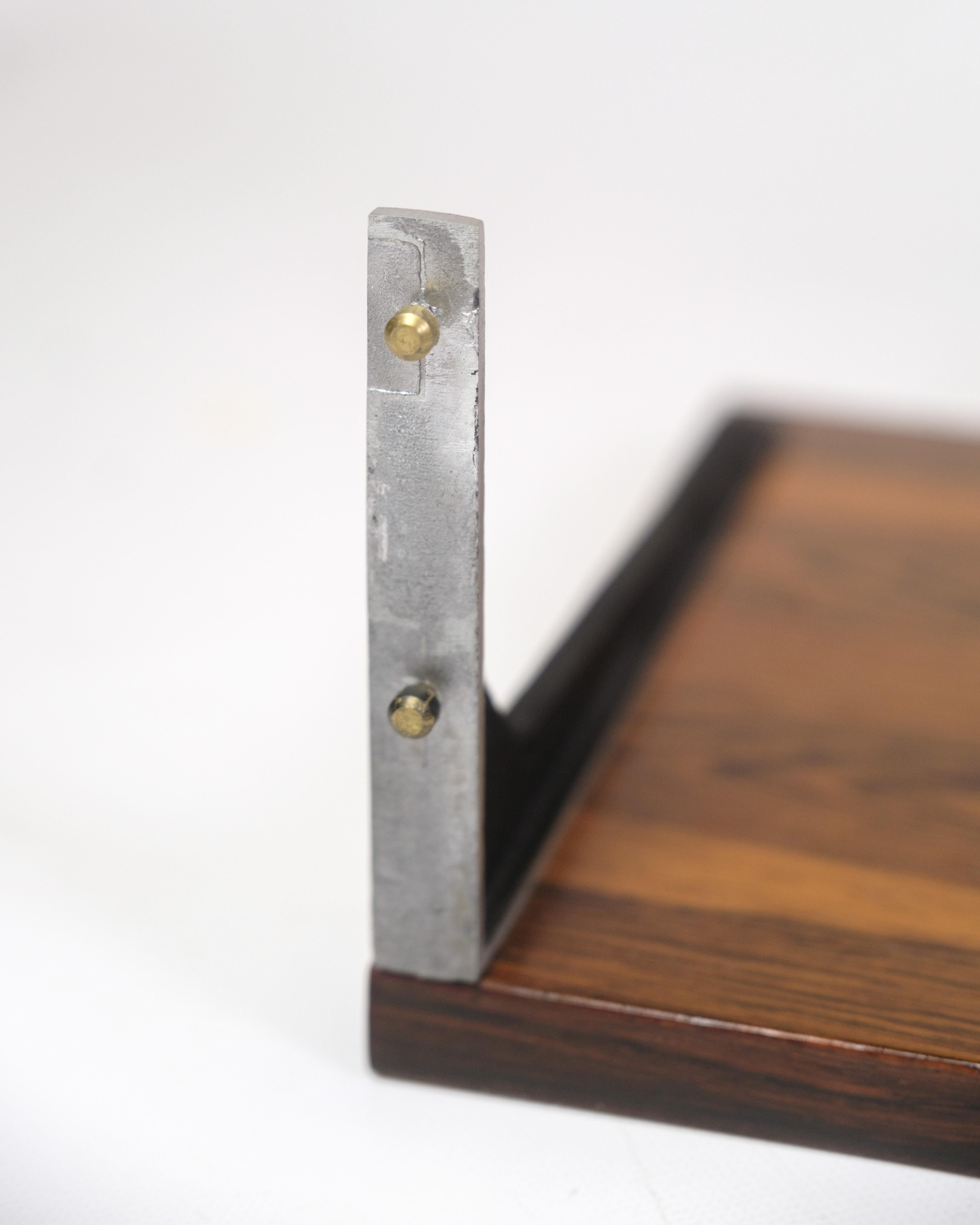 Shelf With Suspension Model Excellent  In Rosewood By Albert Hansen From 1960s In Good Condition For Sale In Lejre, DK