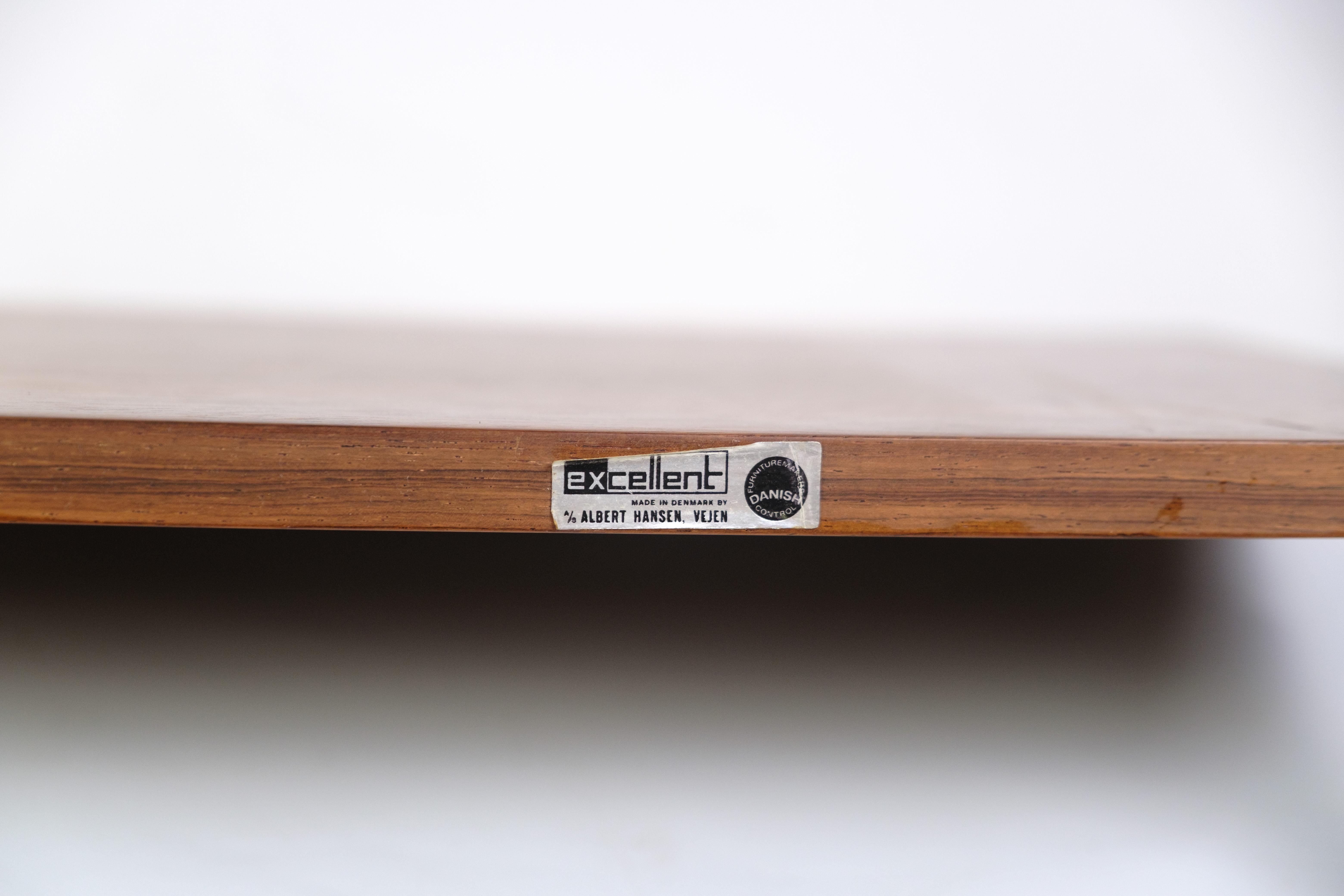 Mid-20th Century Shelf With Suspension Model Excellent In Rosewood By Albert Hansen From 1960s For Sale