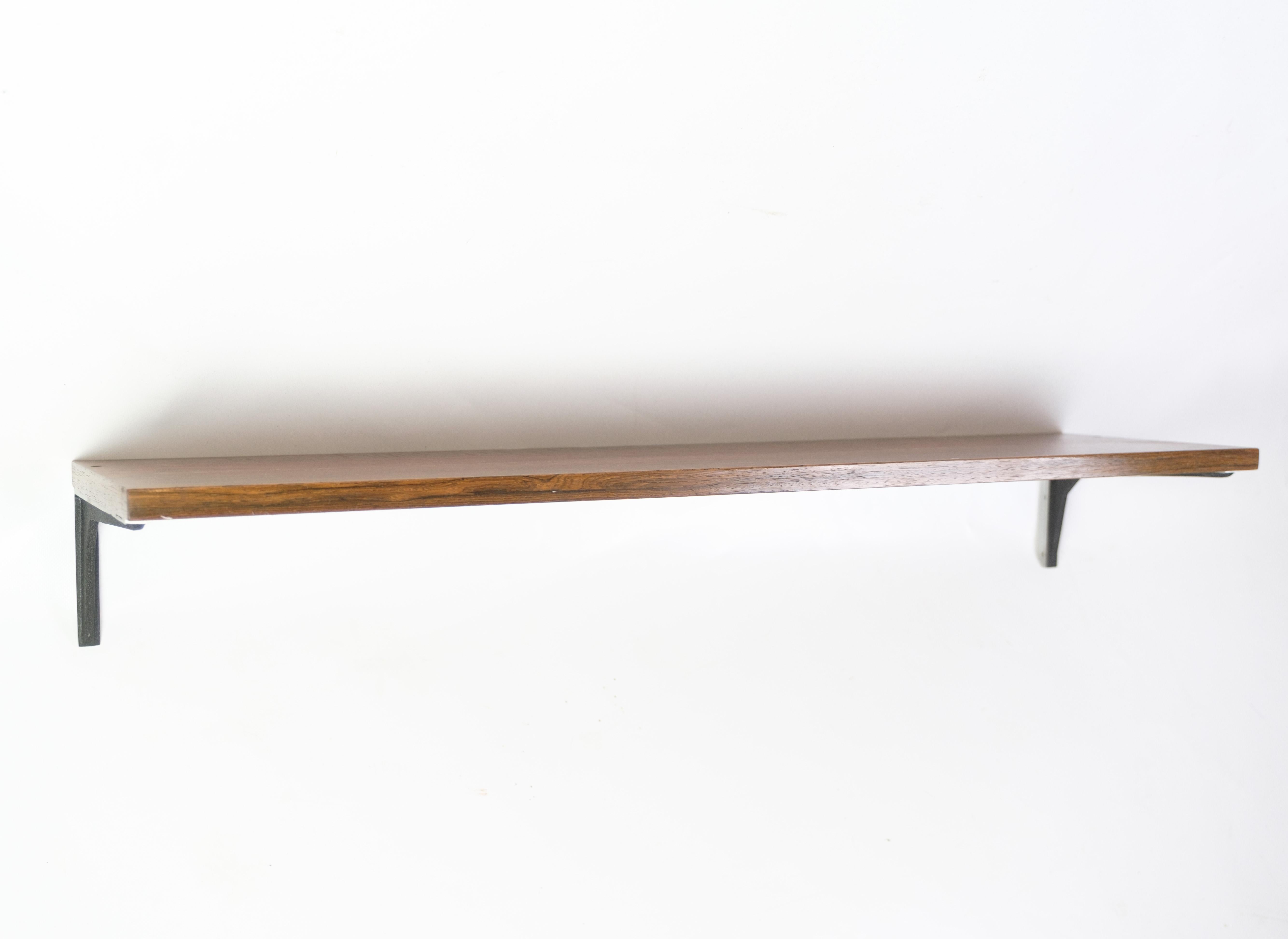 Shelf With Suspension Model Excellent  In Rosewood By Albert Hansen From 1960s For Sale 1