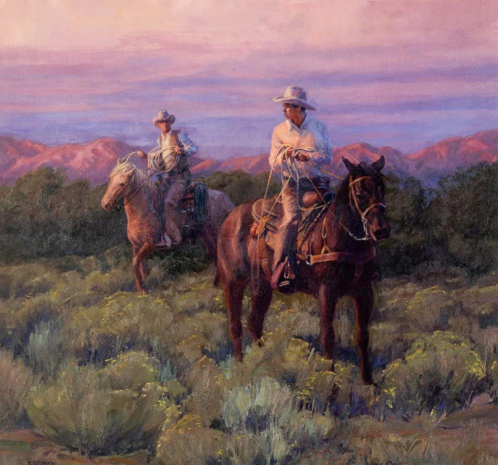 "Cowboys"  TOLLES, LUSTIGES STÜCK.  ARIZONA KÜNSTLERIN SHELIA COTTRELL WESTERN