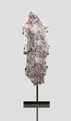 Shell Amethyst Accented in Bronze Stand