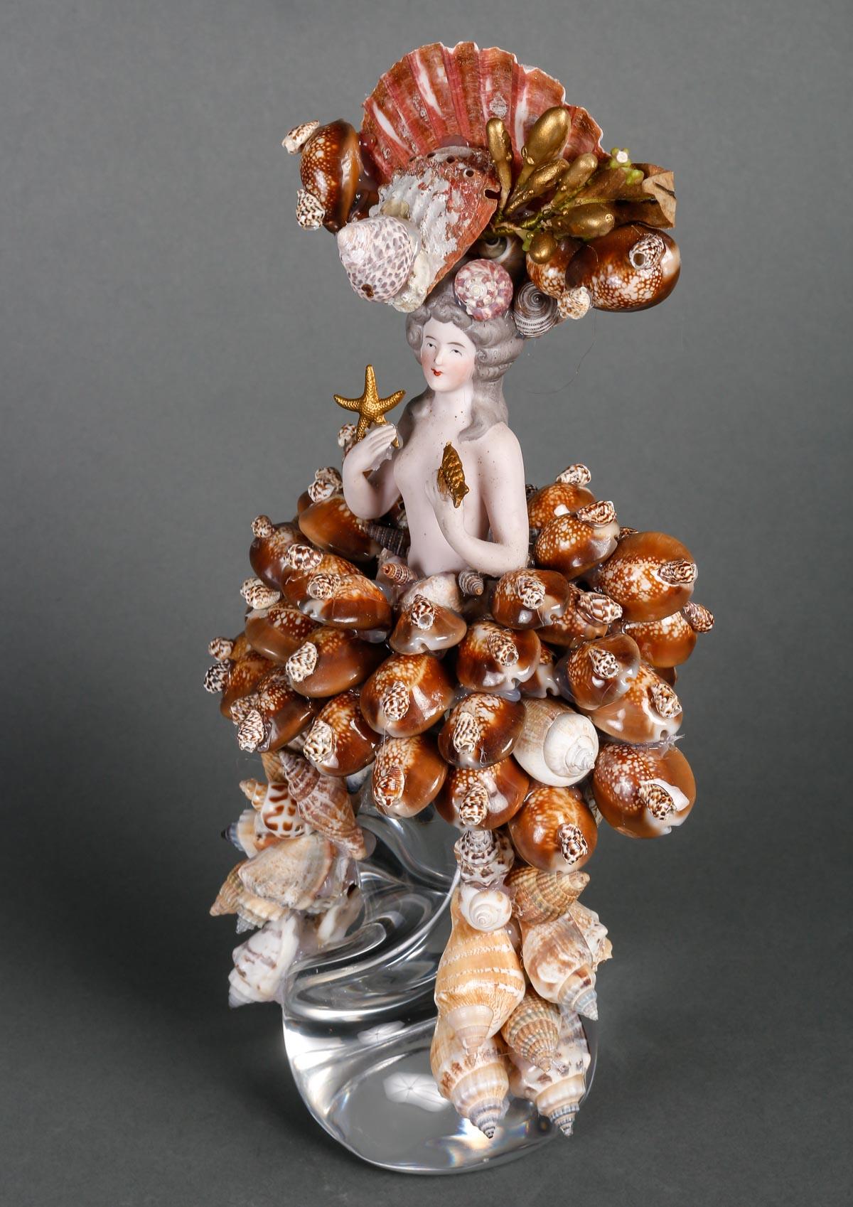 Modern Shell and Crystal Sculpture, 20th Century. For Sale
