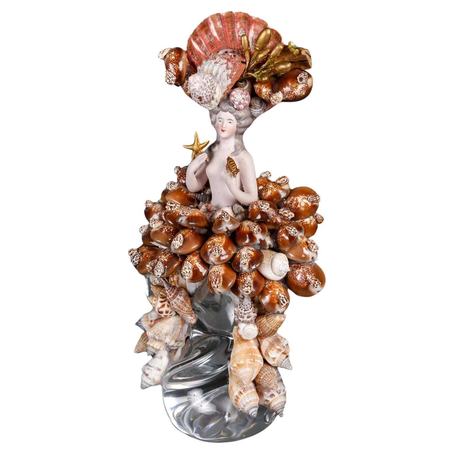 Shell and Crystal Sculpture, 20th Century. For Sale