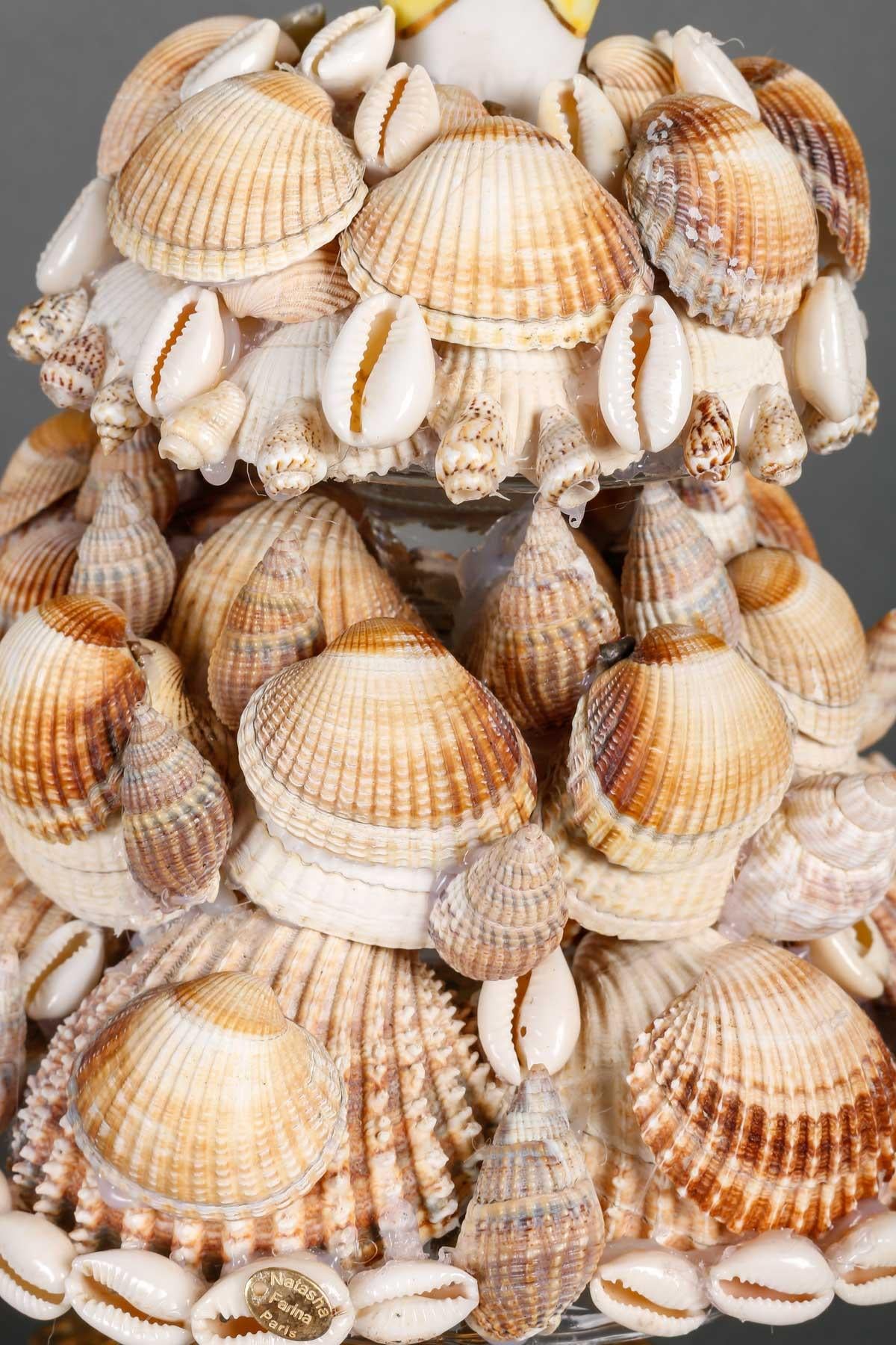 Modern Shell and Porcelain Sculpture, 20th Century. For Sale
