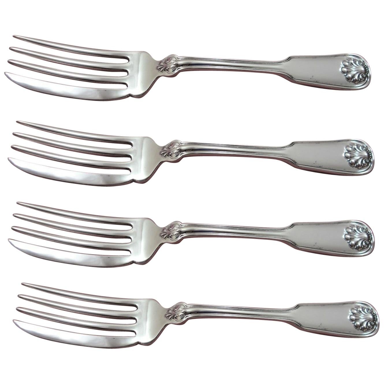 Shell and Thread by Tiffany & Co. Sterling Silver Fish Fork Set 4pc AS Custom