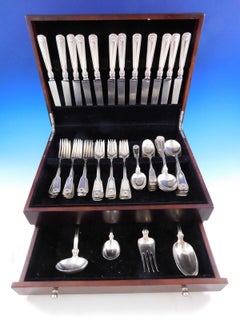 Shell and Thread by Tiffany & Co. Sterling Silver Flatware Set 12 Service 64 Pcs