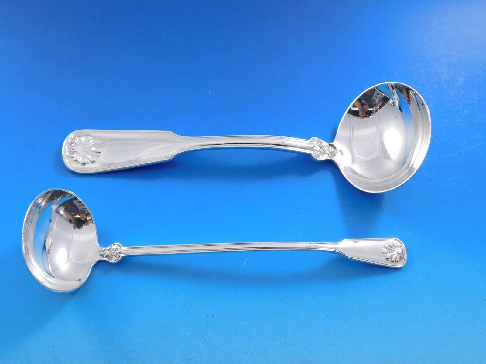Set di posate in argento Sterling Shell and Thread by Tiffany 12 Servizio 139 pezzi Din in vendita 2