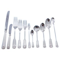 Shell and Thread by Tiffany Sterling Silver Flatware Set 12 Service 139 pcs Din
