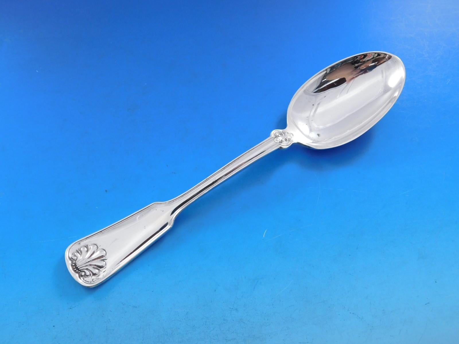 Set di posate in argento Sterling Shell and Thread by Tiffany 8 Servizio 52 pezzi Cena In condizioni ottime in vendita a Big Bend, WI