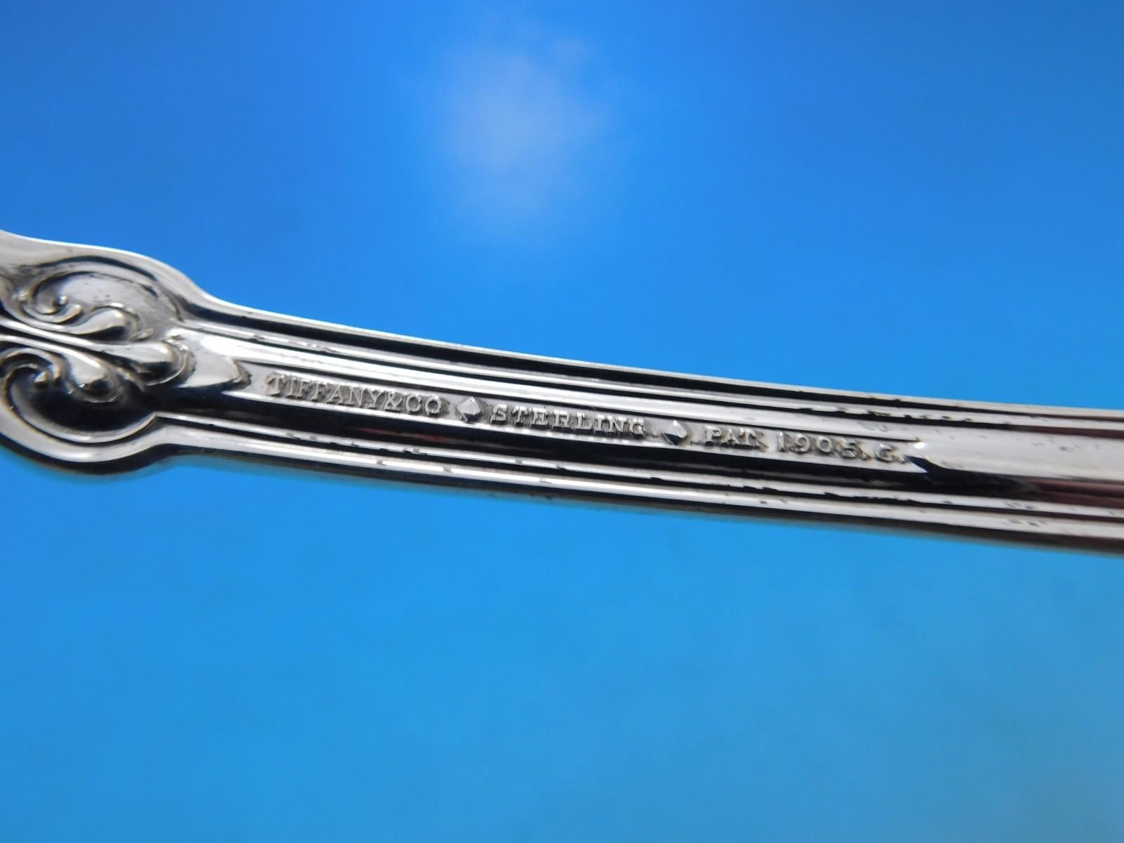 Argento 925 Set di posate in argento Sterling Shell and Thread by Tiffany 8 Servizio 52 pezzi Cena in vendita