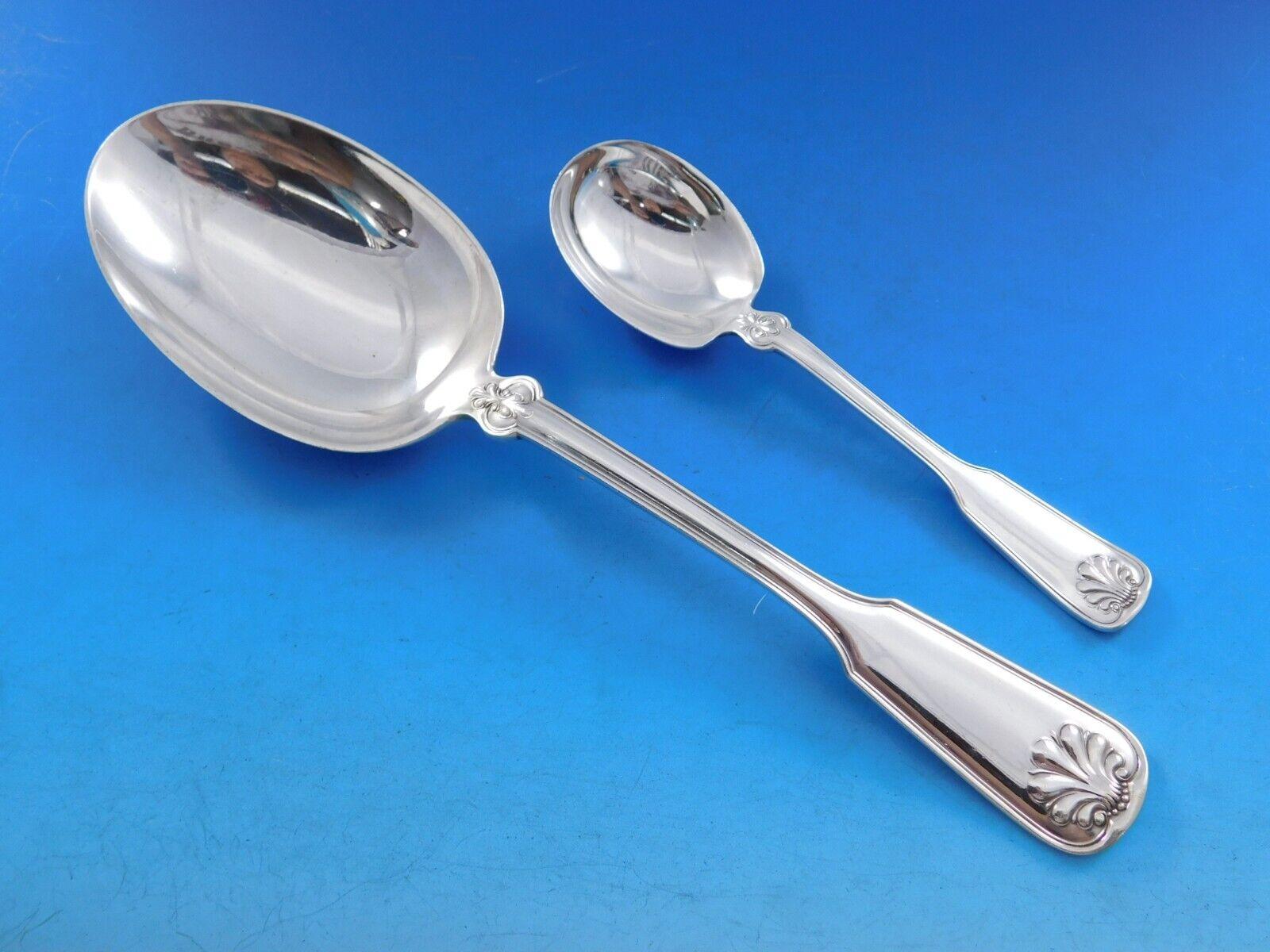 Set di posate in argento Sterling Shell and Thread by Tiffany 8 Servizio 88 pezzi Cena in vendita 4