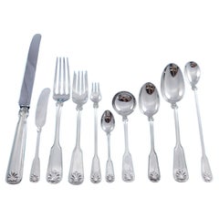 Shell and Thread by Tiffany Sterling Silver Flatware Set 8 Service 88 pcs Dinner
