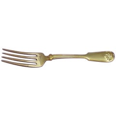 Shell and Thread Vermeil by Tiffany and Co Sterling Silver Dinner Fork