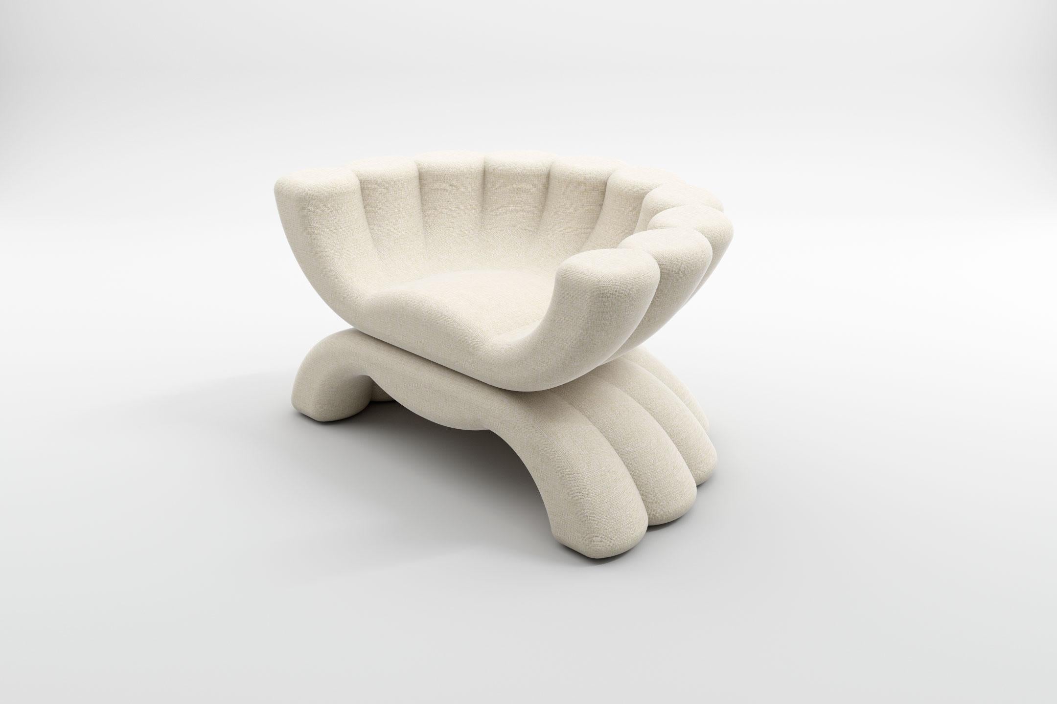 Contemporary Shell Armchair - Modern White Armchair For Sale