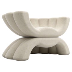 Fauteuil coquillage moderne blanc