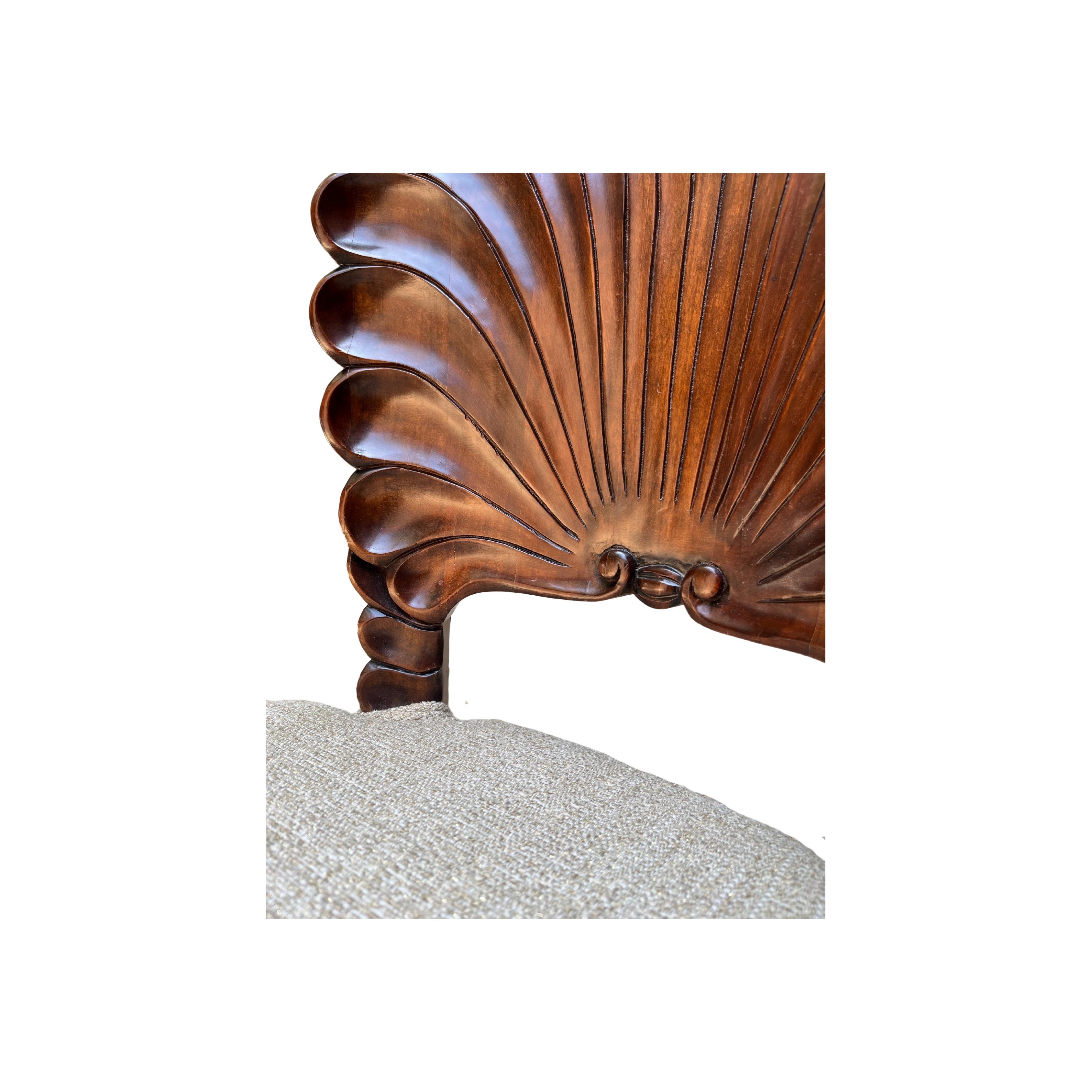 Regency Grotto Style Side Chairs, Pair