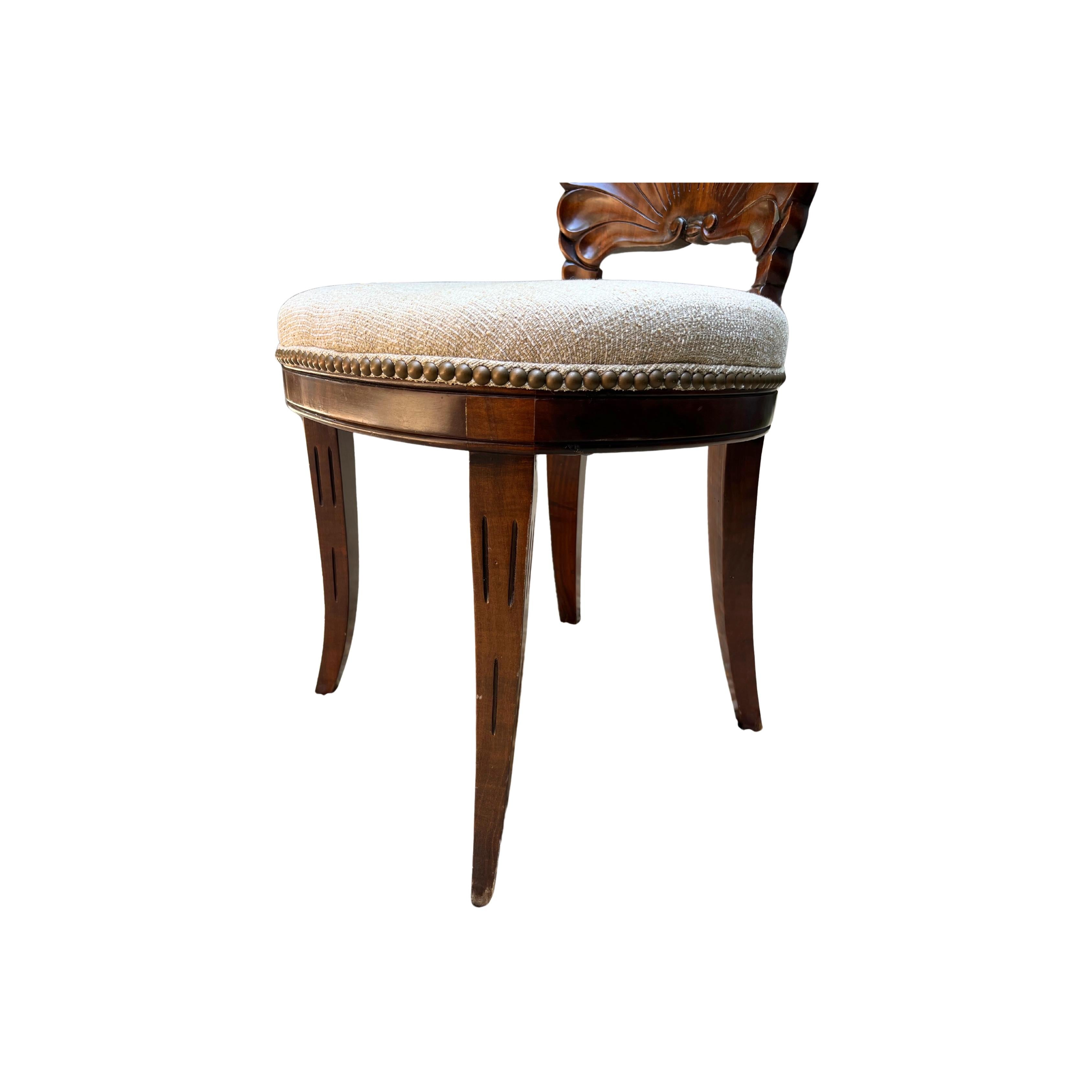 Hand-Carved Grotto Style Side Chairs, Pair