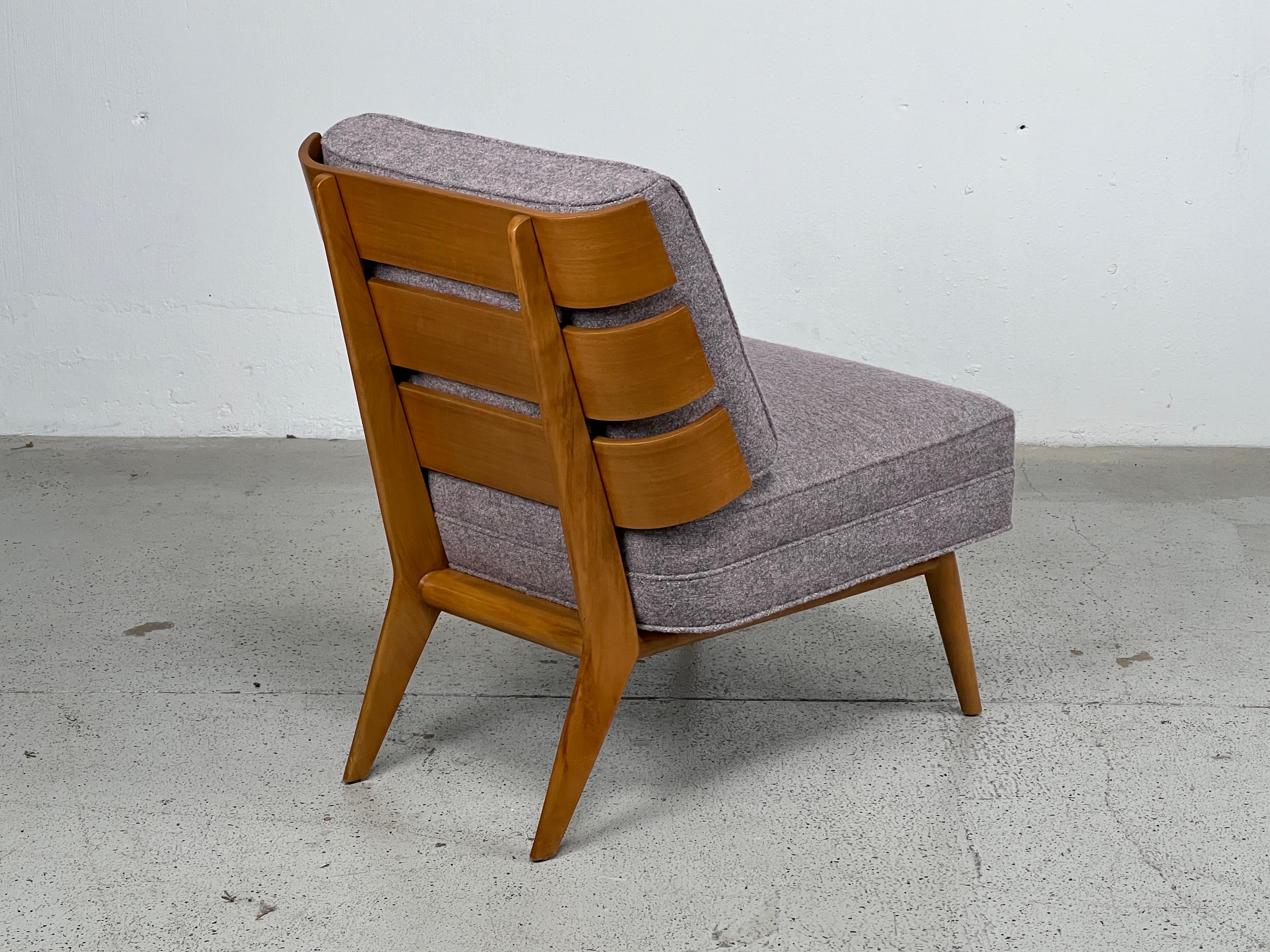 Seltener Sessel mit Muschelrücken, entworfen von T.H. Robsjohn-Gibbings für Widdicomb. 