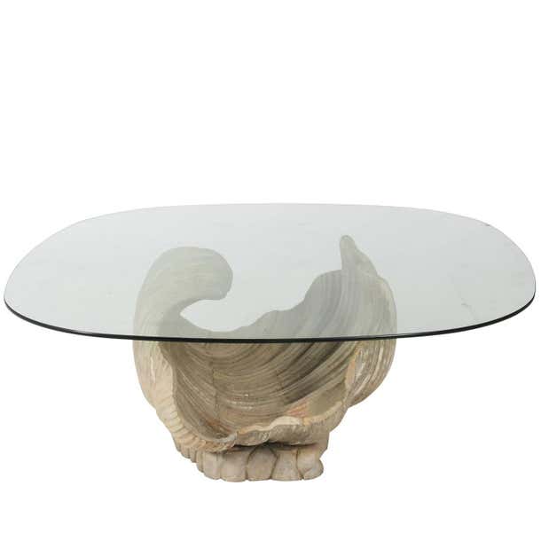 Shell Base Coffee Table at 1stDibs | sea shell coffee table, seashell ...