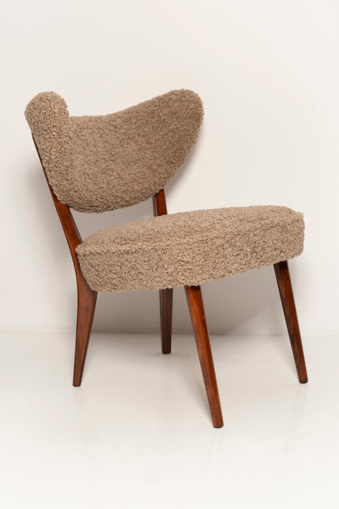 Shell Beige Boucle Club Chair, by Vintola Studio, Europe, Poland For Sale 2