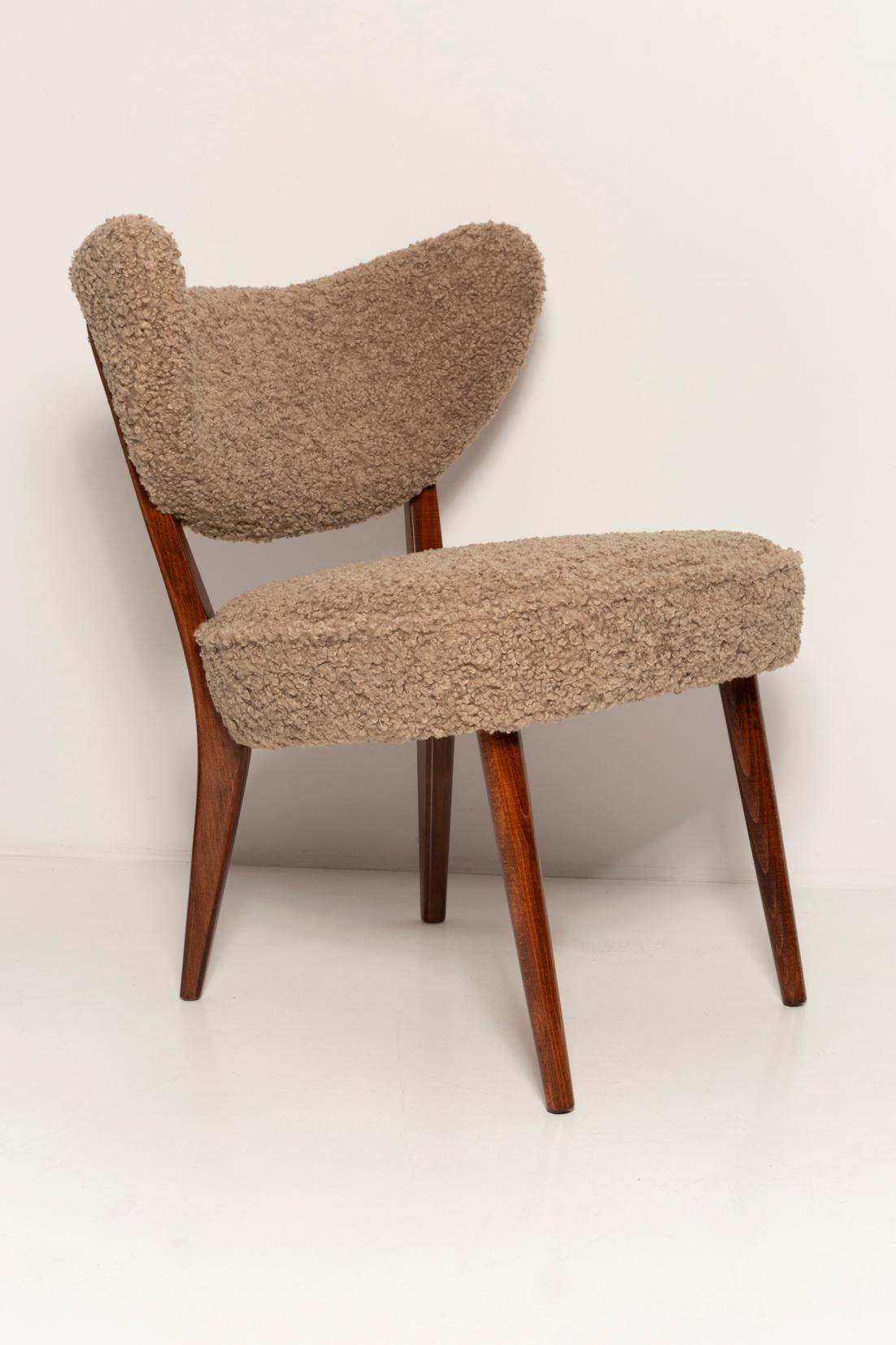 Shell Beige Boucle Club Chair, by Vintola Studio, Europe, Poland For Sale 3