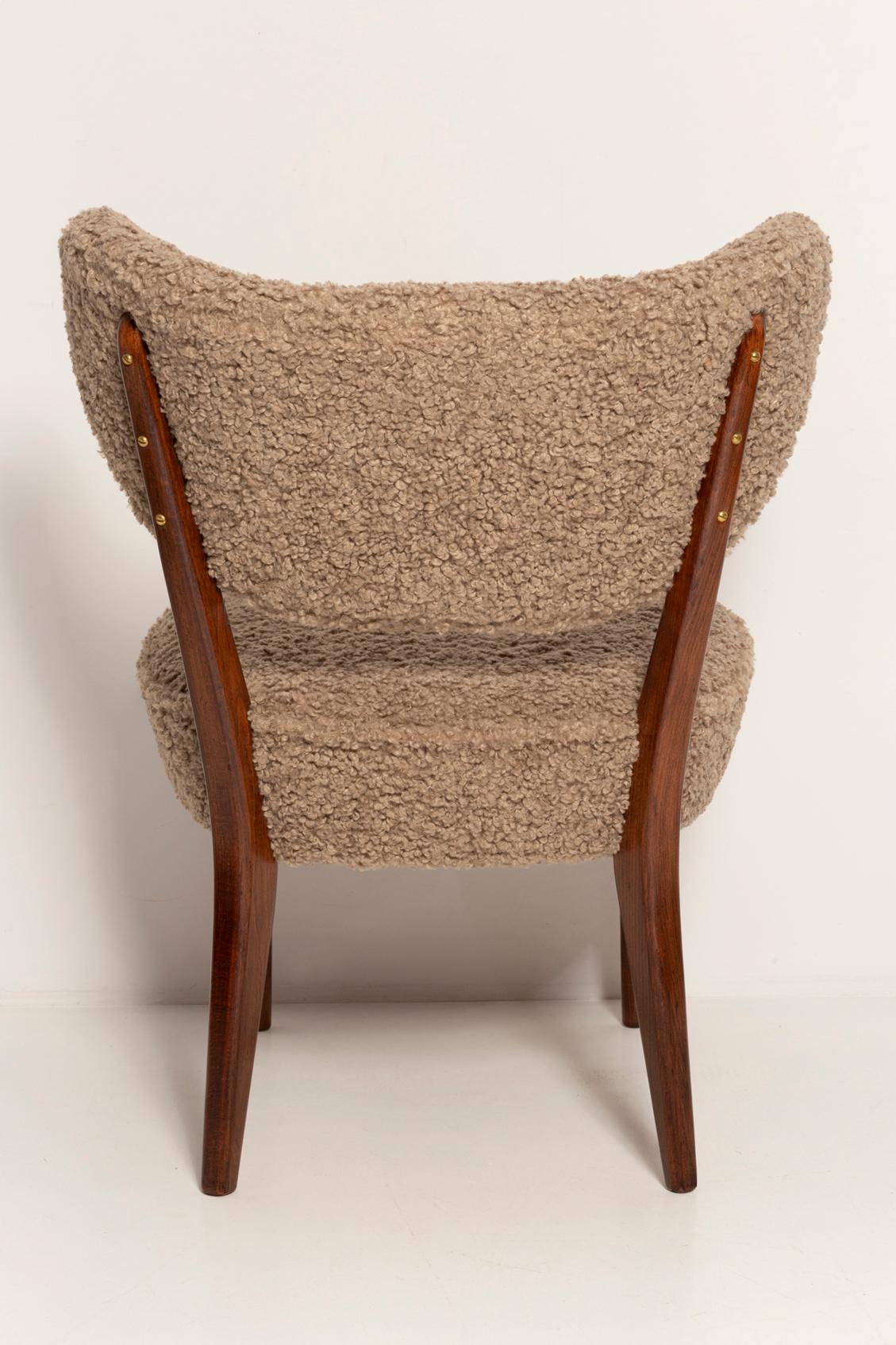 Shell Beige Boucle Club Chair, by Vintola Studio, Europe, Poland For Sale 7