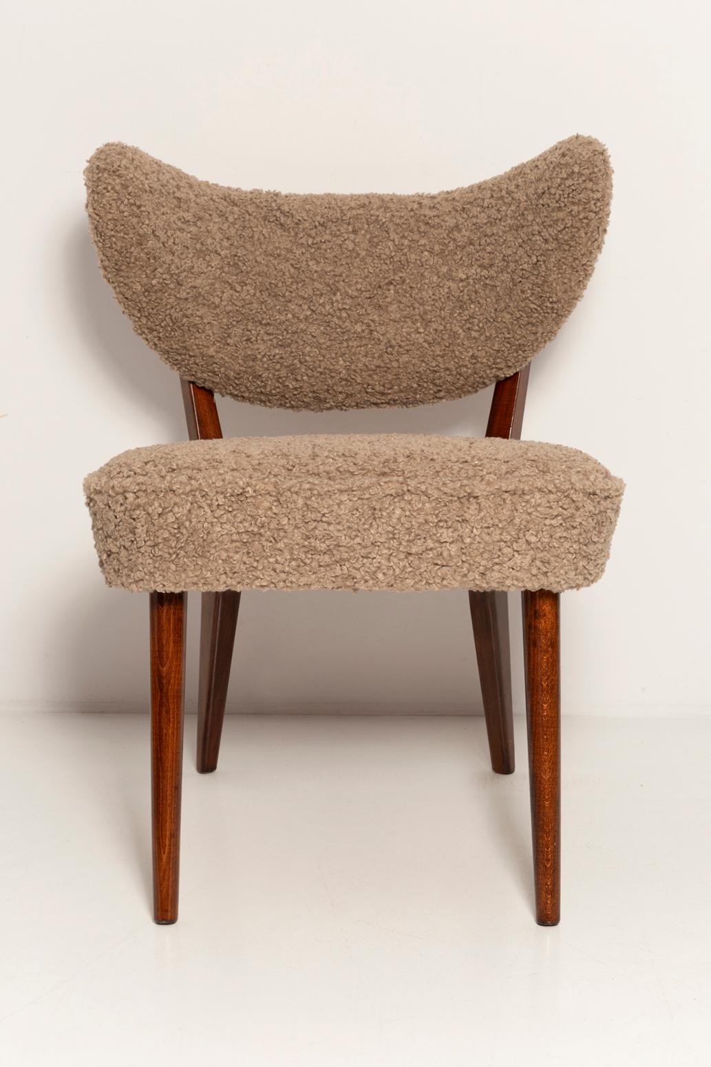 Shell Beige Boucle Club Chair, by Vintola Studio, Europe, Poland For Sale 1