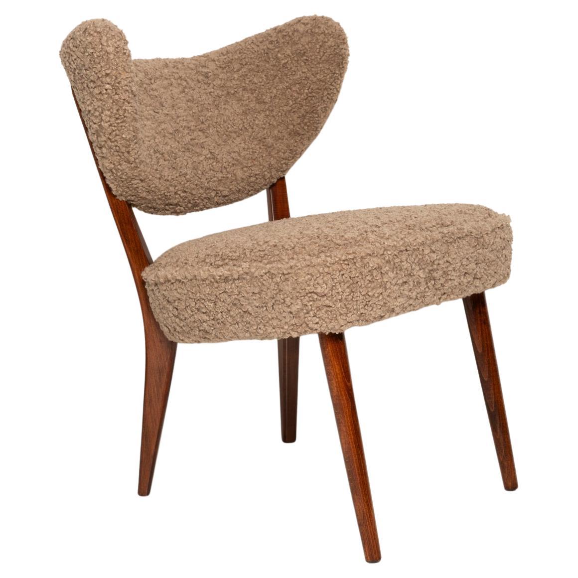 Shell Beige Boucle Club Chair, by Vintola Studio, Europe, Poland For Sale