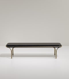 Shell Bench with Bronze-Patina Brass Details by R&Y Augousti