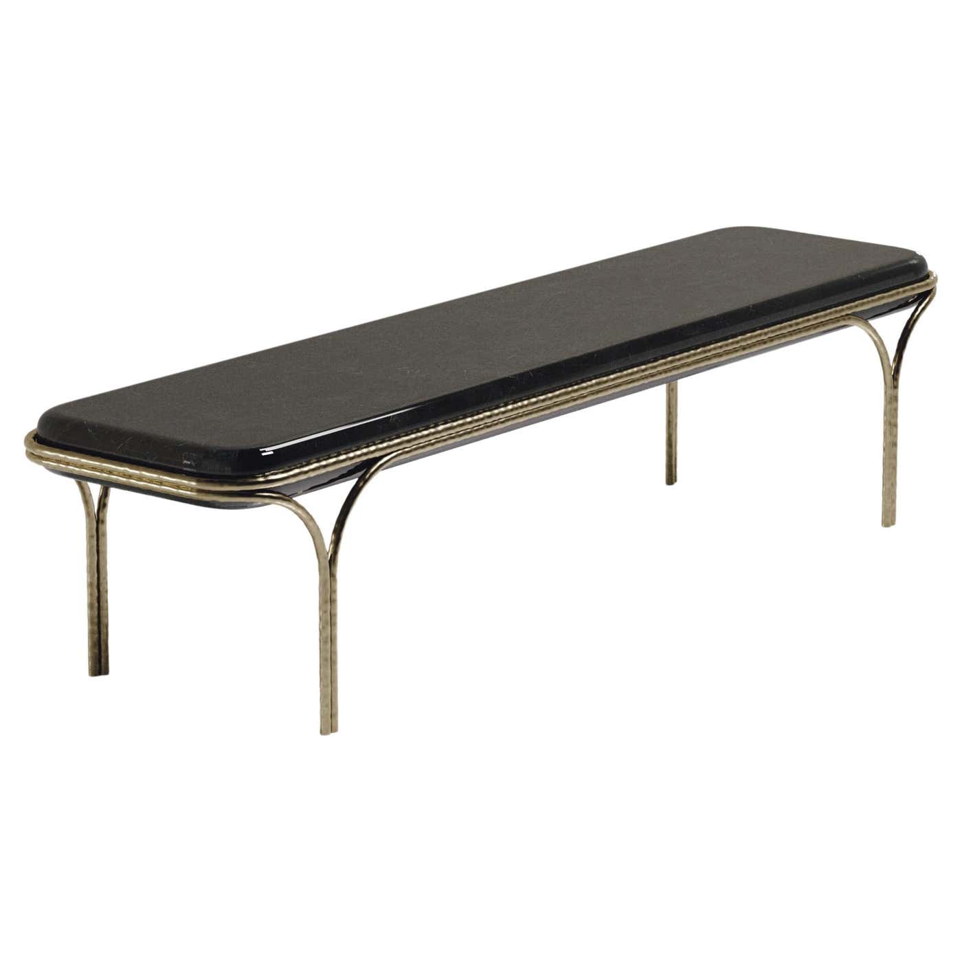 Shell Bench with Bronze-Patina Brass Details by R&Y Augousti For Sale ...