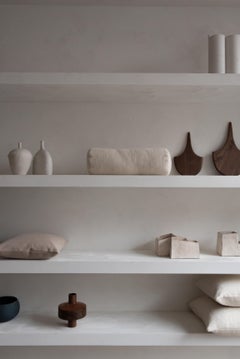 Shell Bolster Organic Hemp & Cotton Bolster Cushion Rib Effect