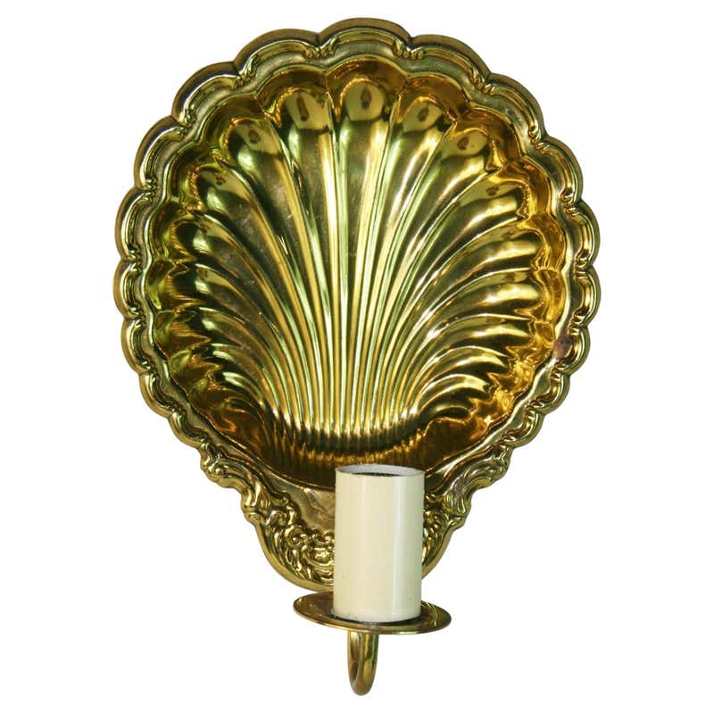 Set of 12 Silvered Shell Sconces, Sold Per Pair For Sale at 1stDibs