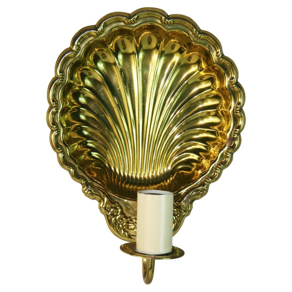 Set of 12 Silvered Shell Sconces, Sold Per Pair For Sale at 1stDibs