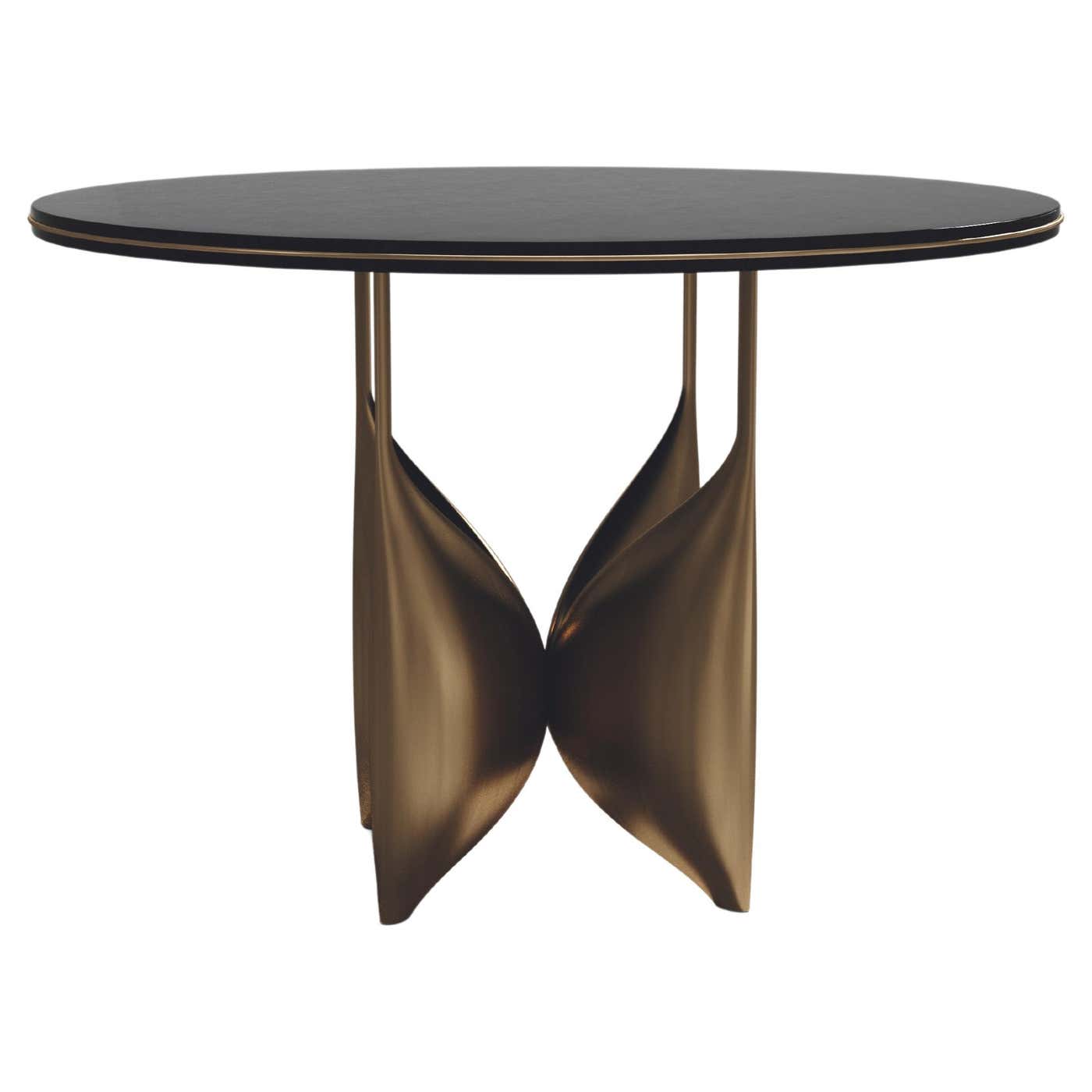 Shell Breakfast Table Shell Breakfast Table with Bronze Patina Brass Details by Kifu Paris ...