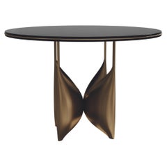 Shell Breakfast Table with Bronze Patina Brass Details by Kifu Paris