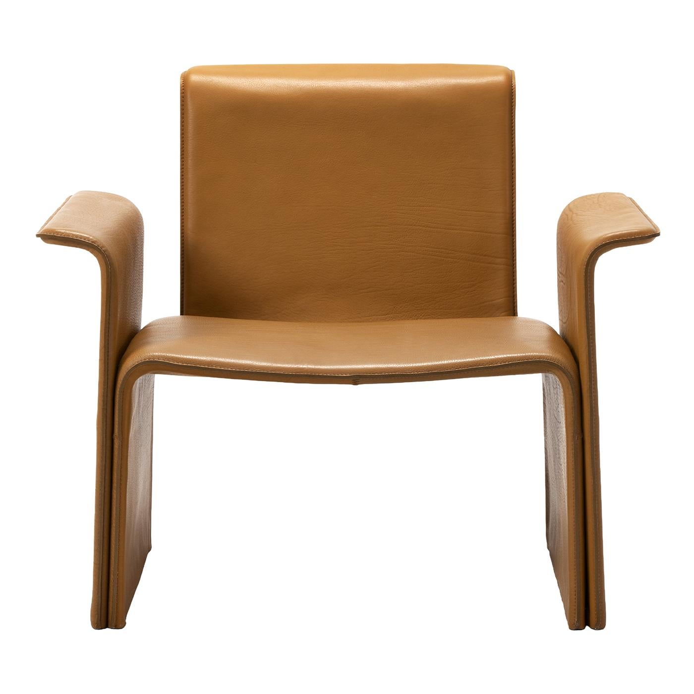 Poltrona Shell in pelle marrone STUDIOPEPE di Exteta in vendita 7