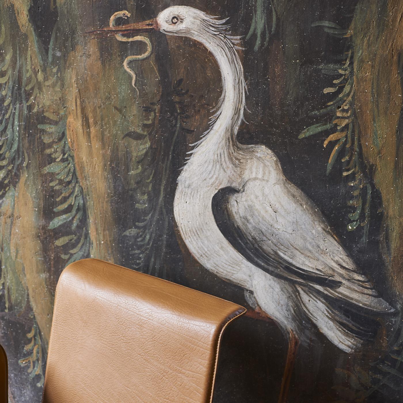 Poltrona Shell in pelle marrone STUDIOPEPE di Exteta in vendita 3