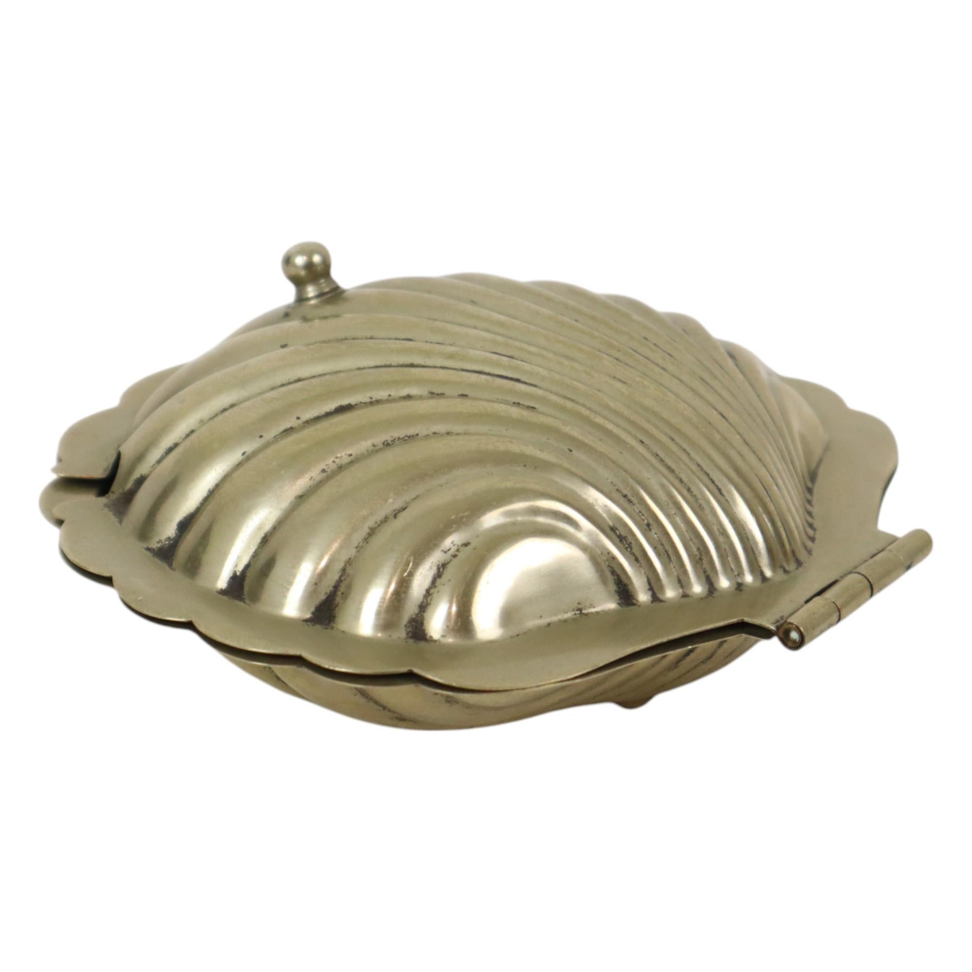 Shell Butter Dish Caviar Holder EPNS Chrome Glass England 3