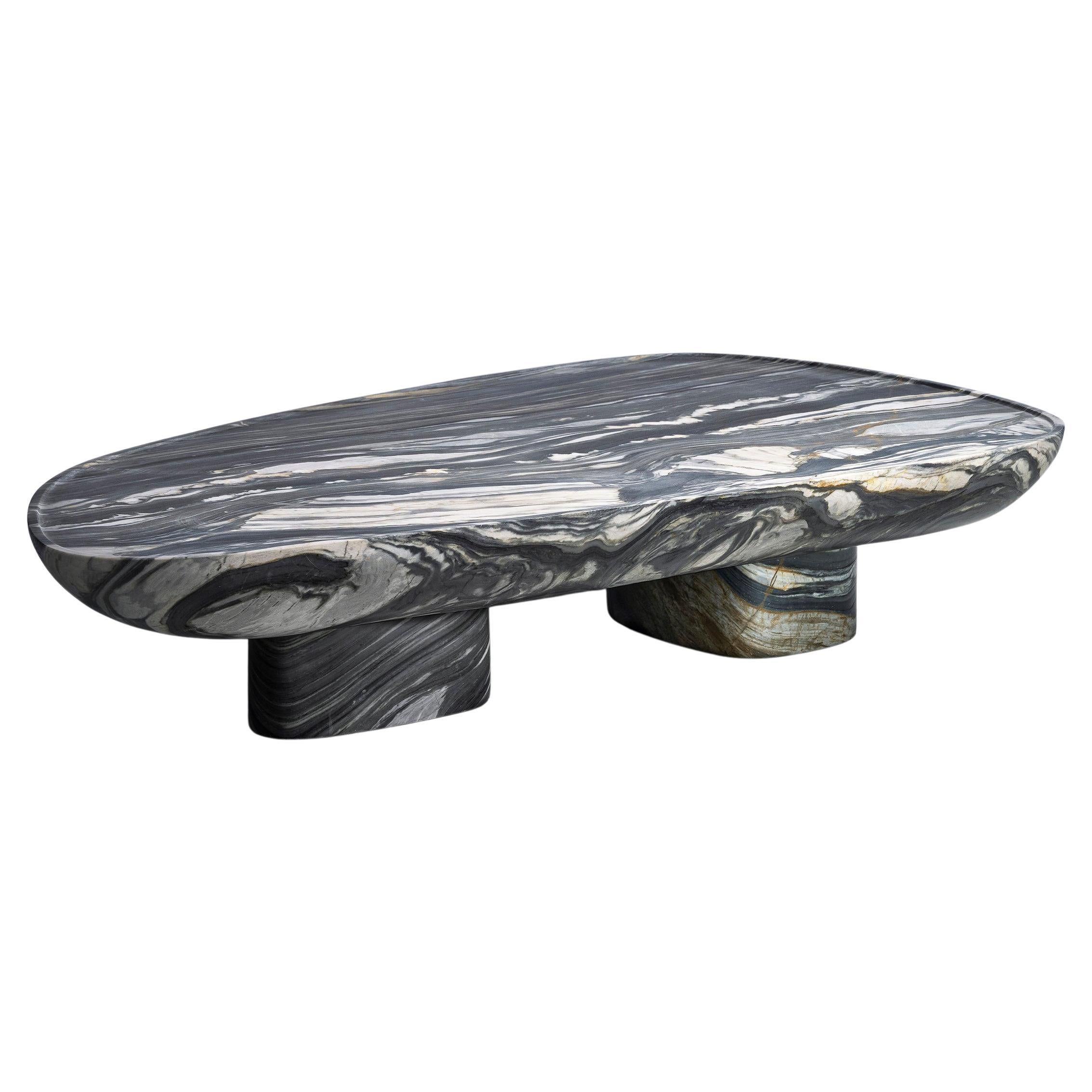 Shell Calacatta Midnight Coffee Table by Etamorph