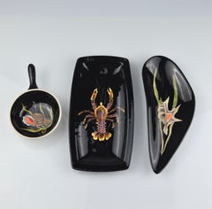 Set di conchiglie in ceramica di Guy Trévoux per Henriot Quimper, anni '50