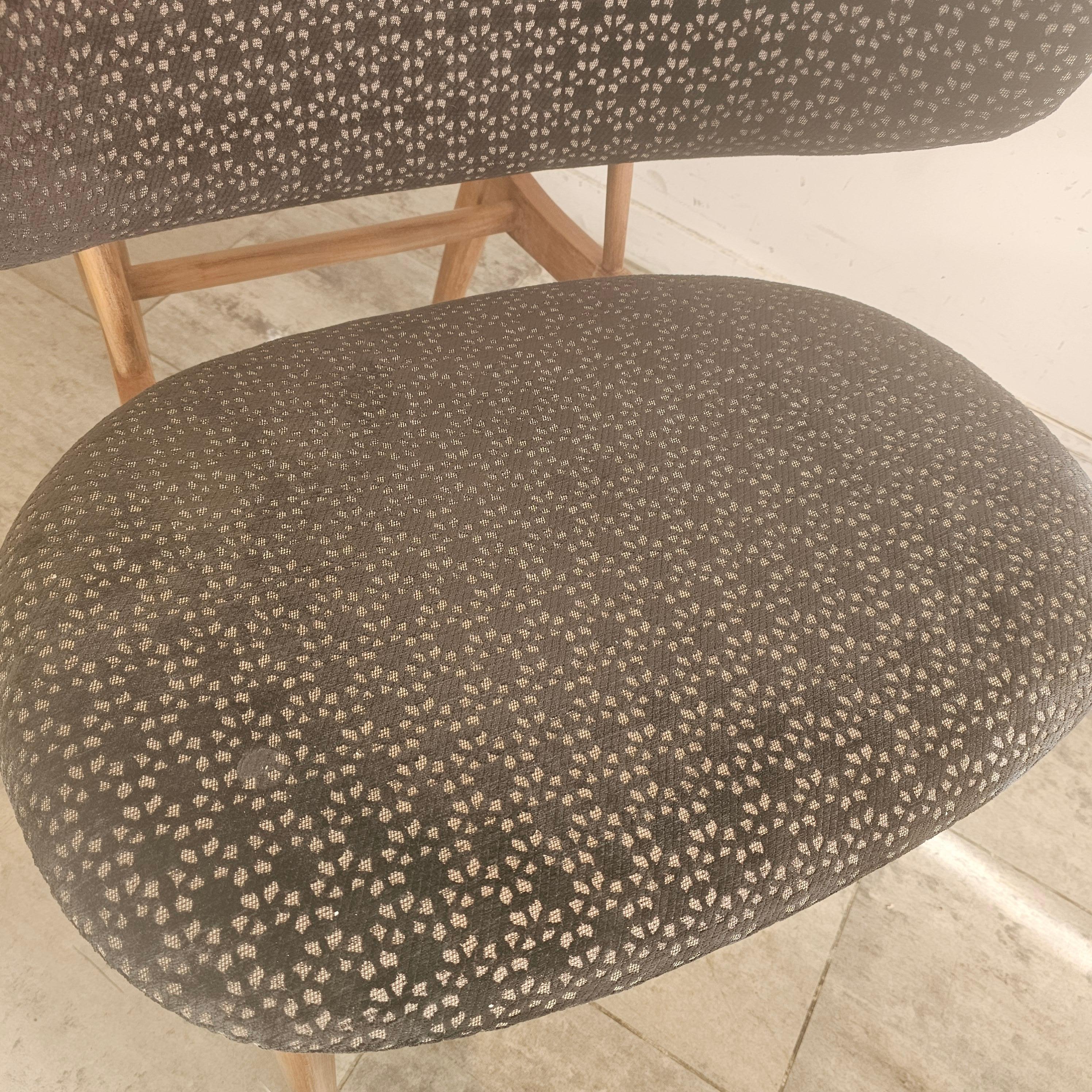 Sedia Shell di Ib Kofod-Larsen per Christensen & Larsen, Danimarca, 1950 ca. In condizioni buone in vendita a Waasmunster, BE