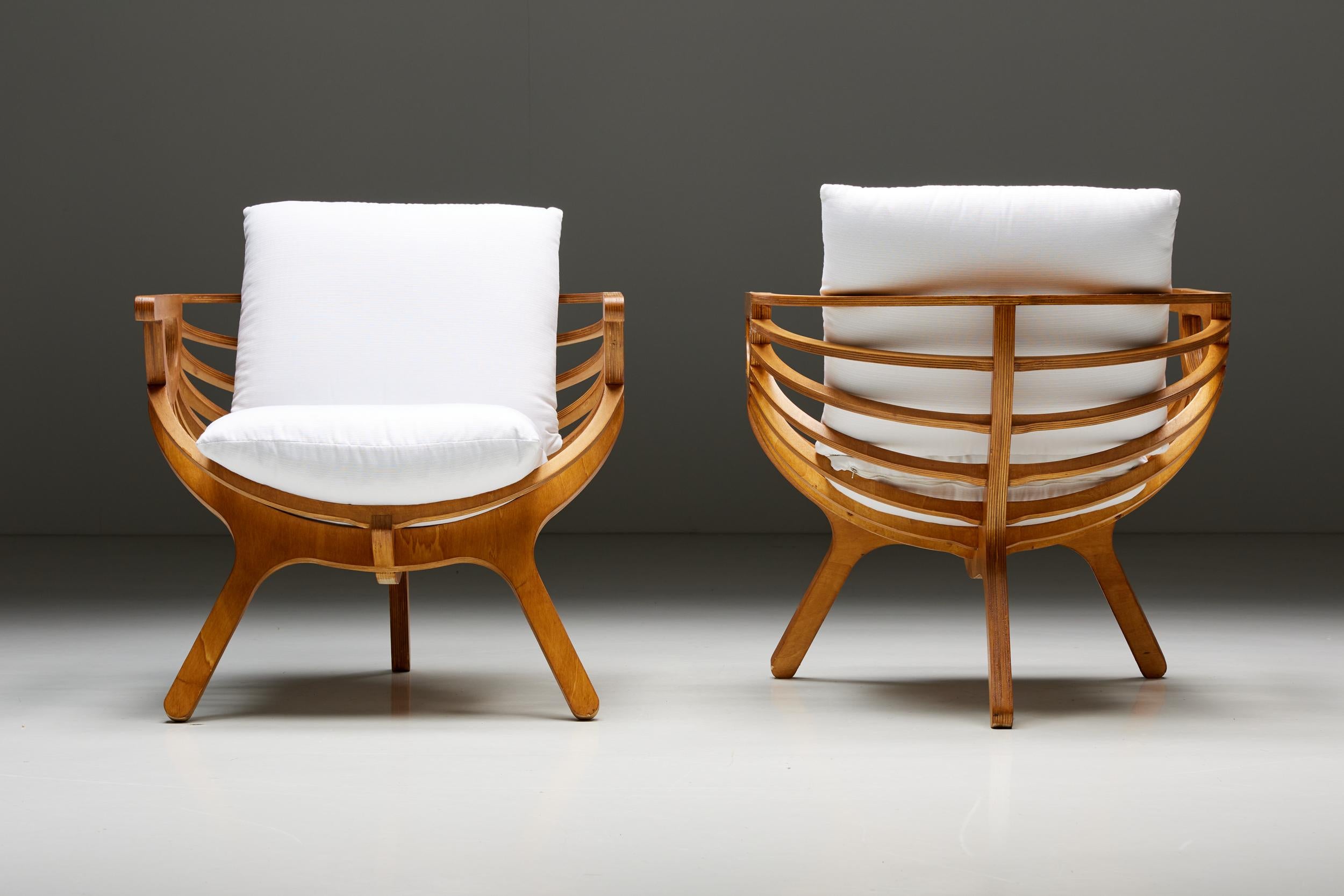 Organic Modern Shell Chair by Marco Sousa Santos for Branca Lisboa, Portugal, 2000s For Sale