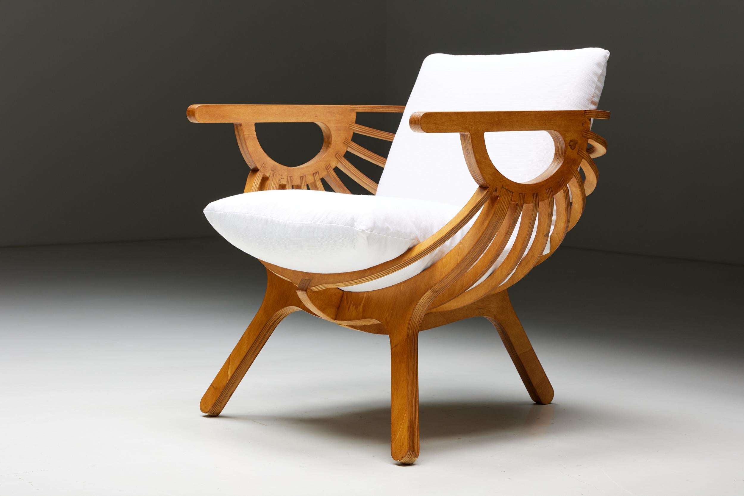 Wood Shell Chair by Marco Sousa Santos for Branca Lisboa, Portugal, 2000s For Sale