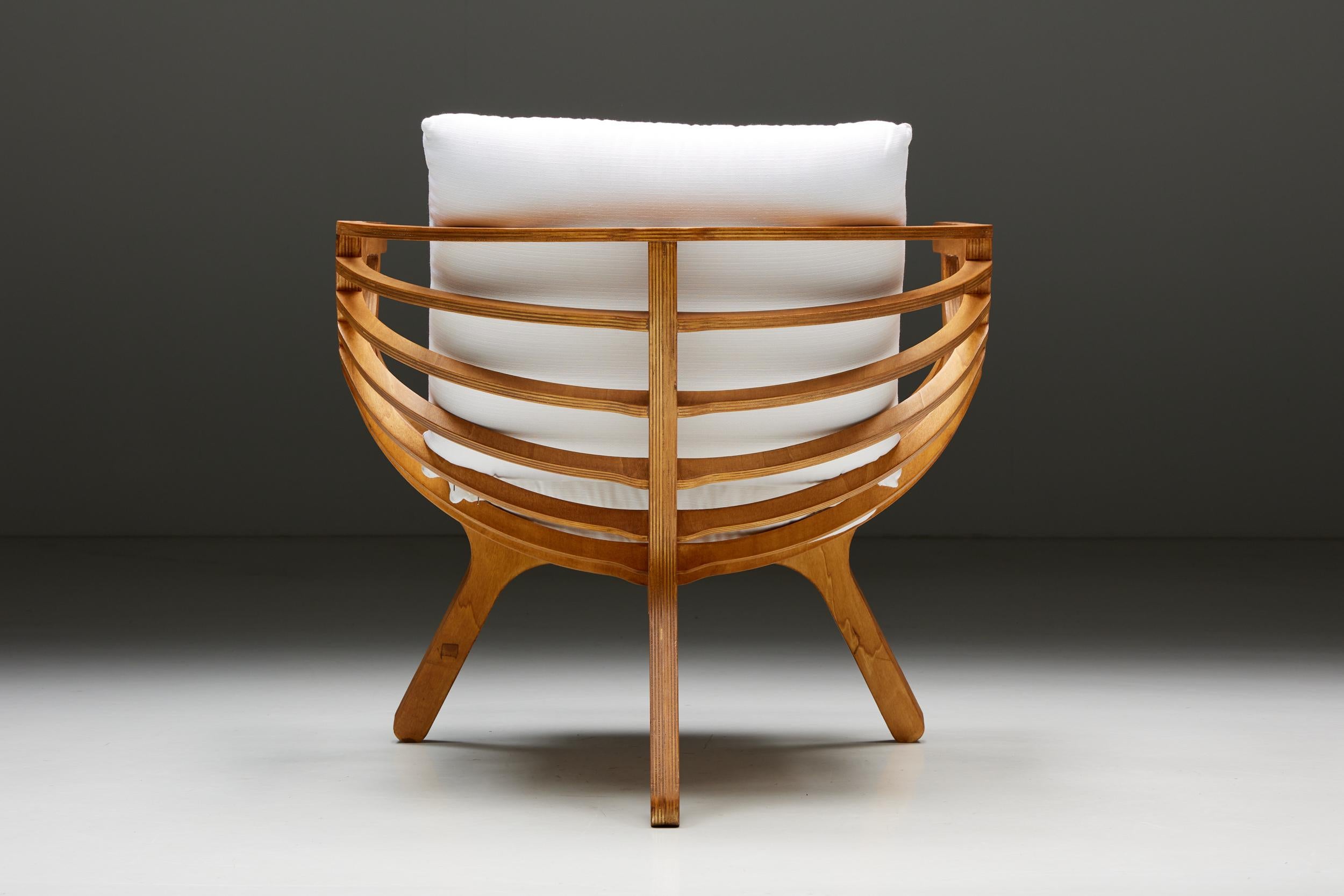 Wood Shell Chair by Marco Sousa Santos for Branca Lisboa, Portugal, 2000s For Sale