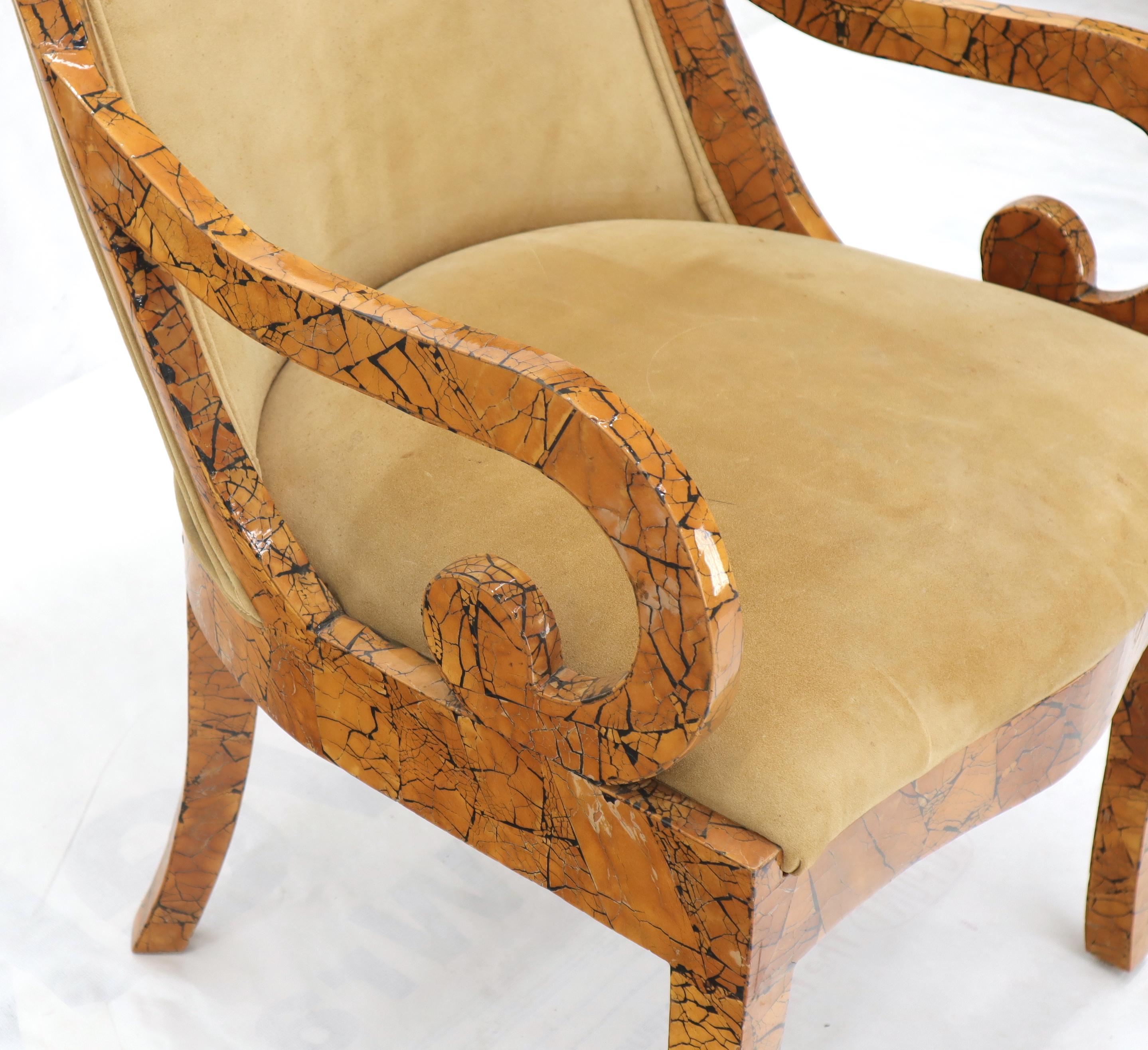 Colombian Shell Chips Finished Regency Style Chair For Sale