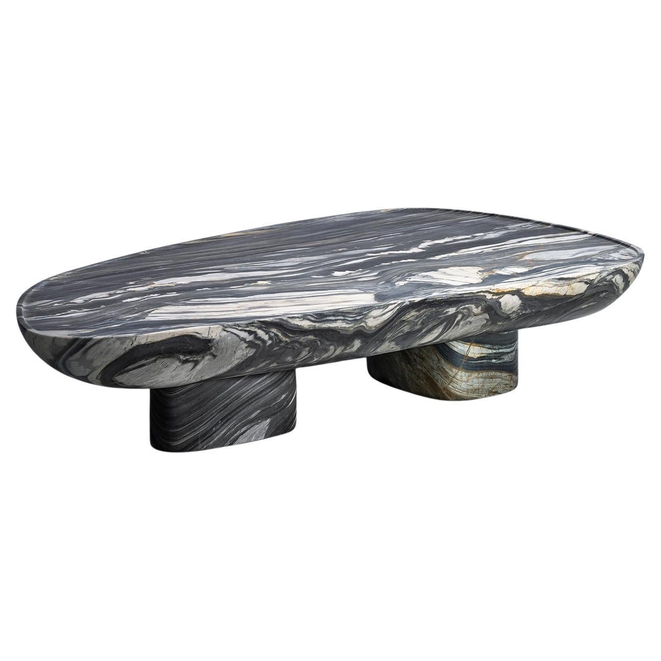 Shell Coffee Table in Calacatta Midnight