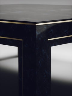 Shell Coffee Table with Bronze Patina Brass Accents by R & Y Augousti