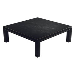 Shell Coffee Table with Bronze Patina Brass Accents by R & Y Augousti