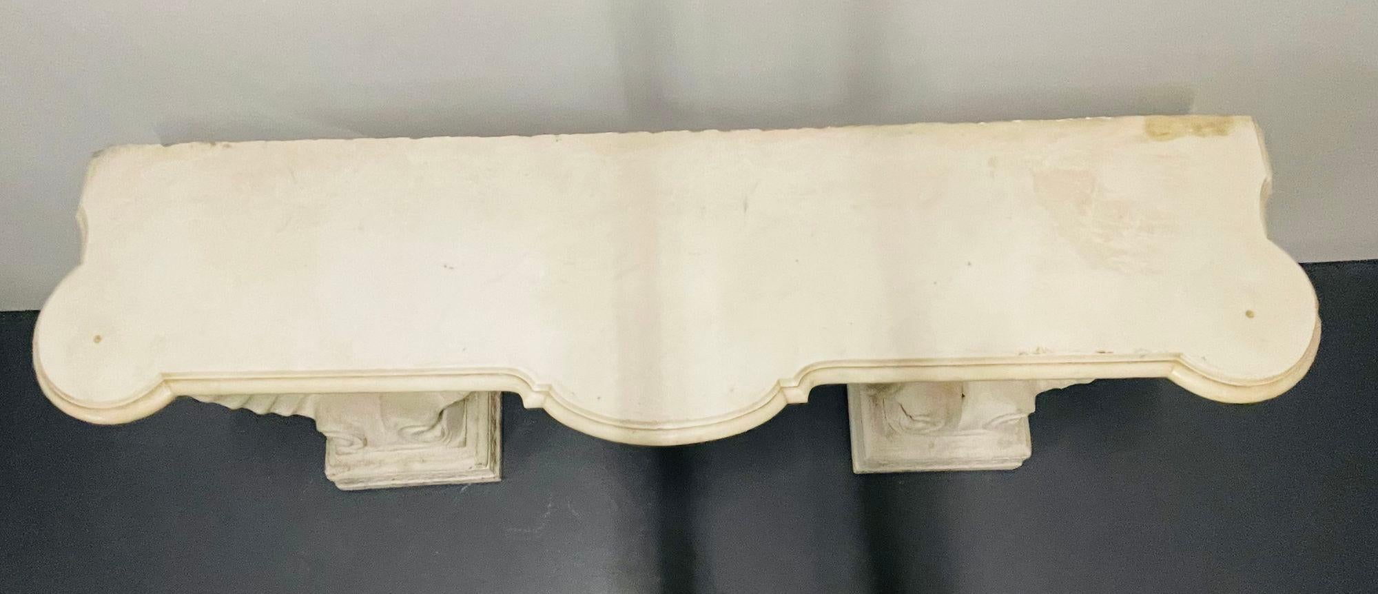 Shell Console Table, Marble, Stone, Early 20th Century, Custom Made. 9